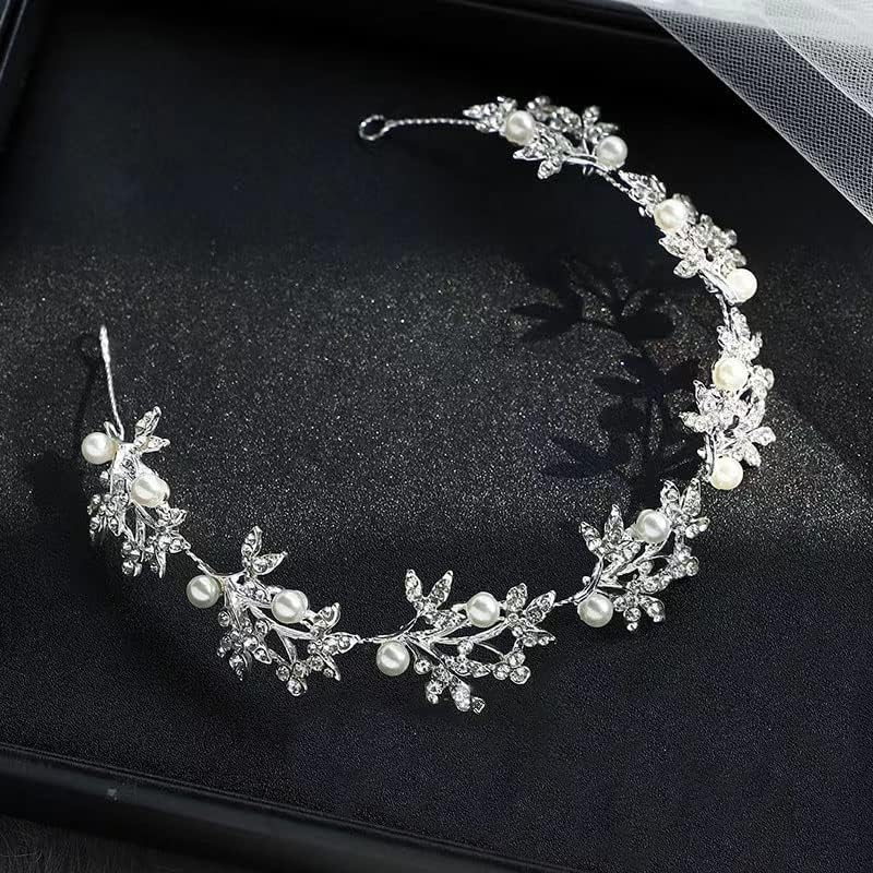 Diadema elegante y romántica con perlas